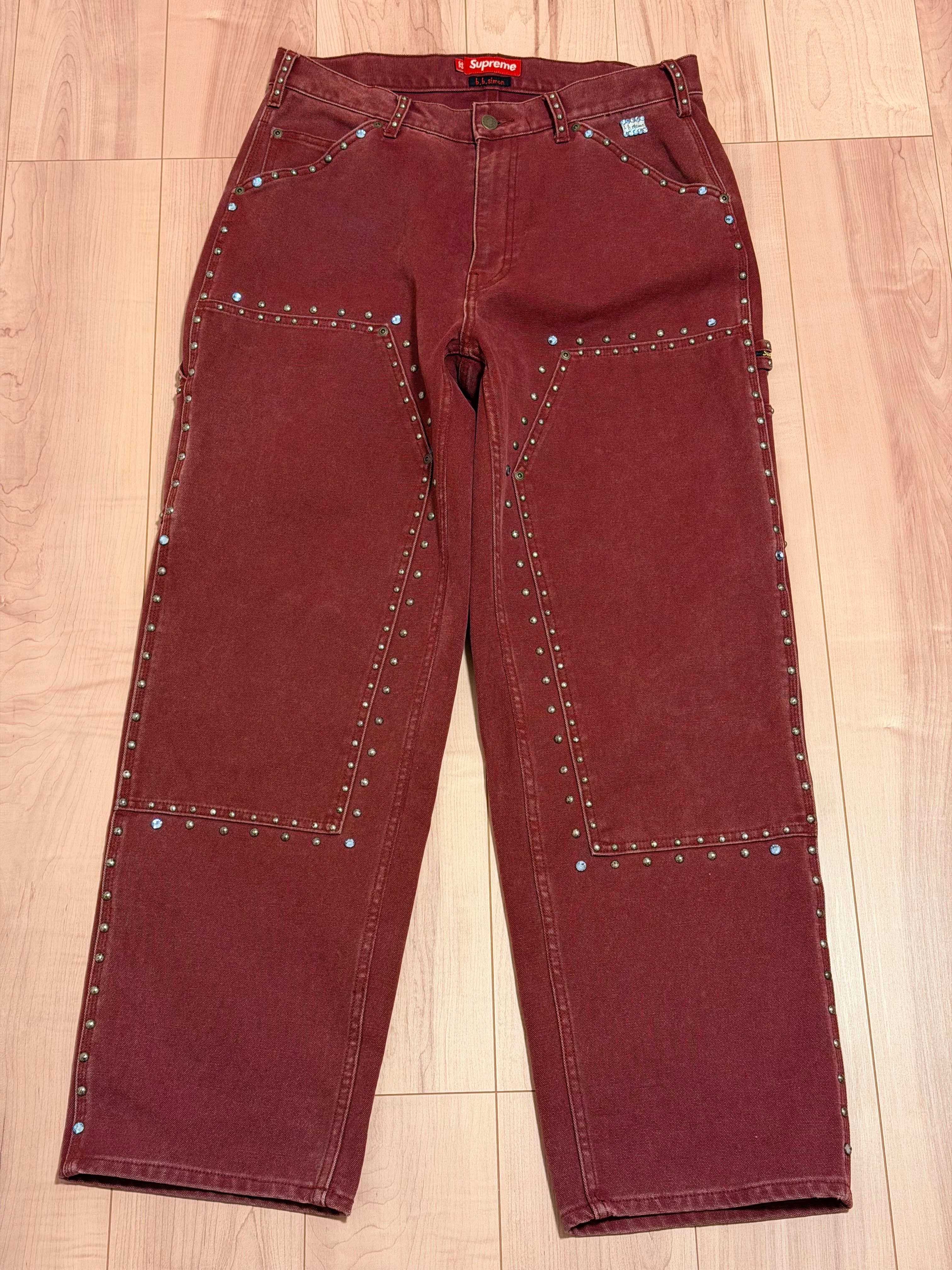 Supreme x B.B. Simon Studded Double Knee Painter Pant 