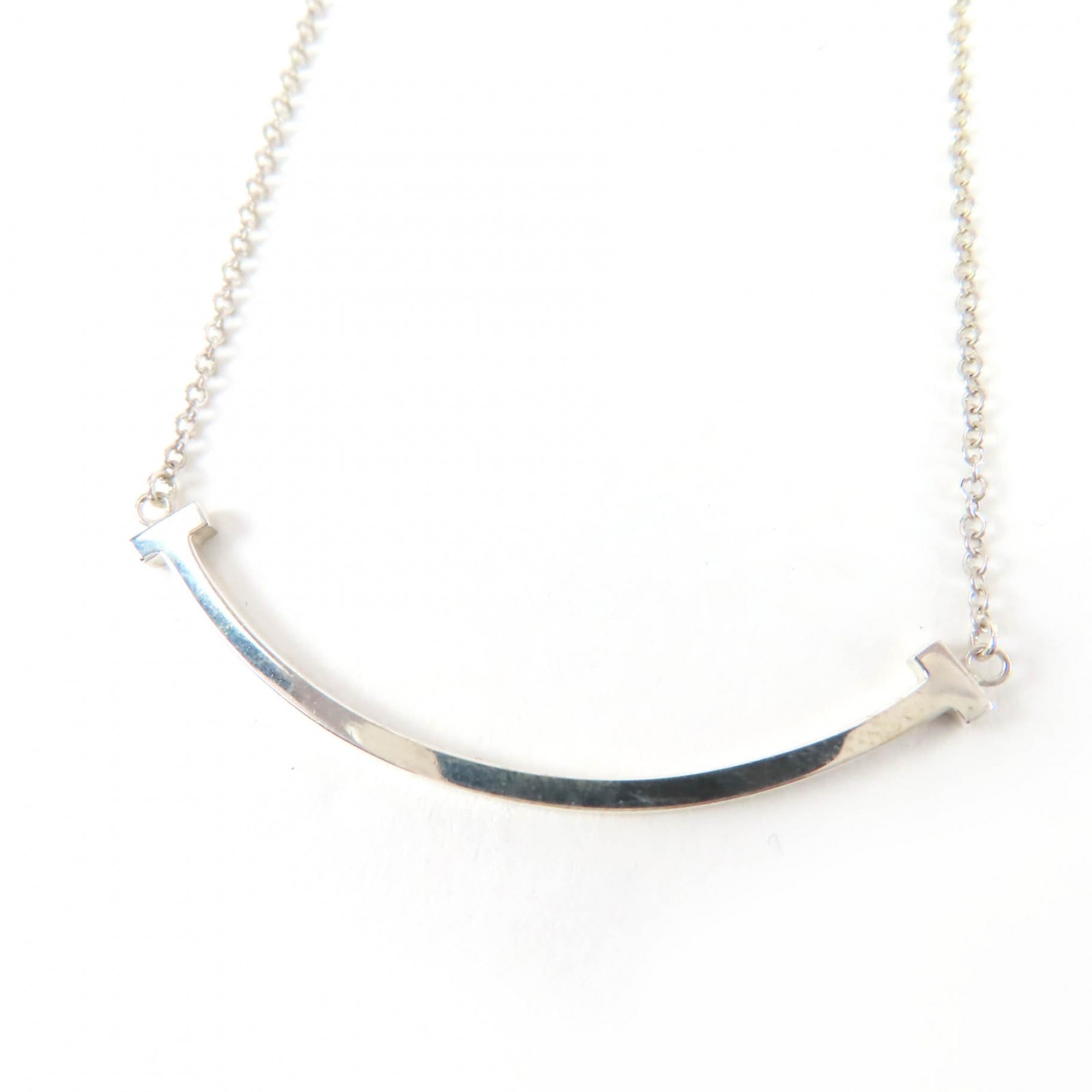 美品 ティファニー ネックレス スマイルペンダント スモール シルバー