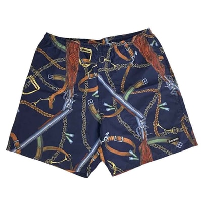 Supreme シュプリーム ショートパンツ 14SS Remington Water Short レミントン ウォーター ショーツ ボックスロゴタグ付 マルチカラー系 M【極上美品】【中古】
