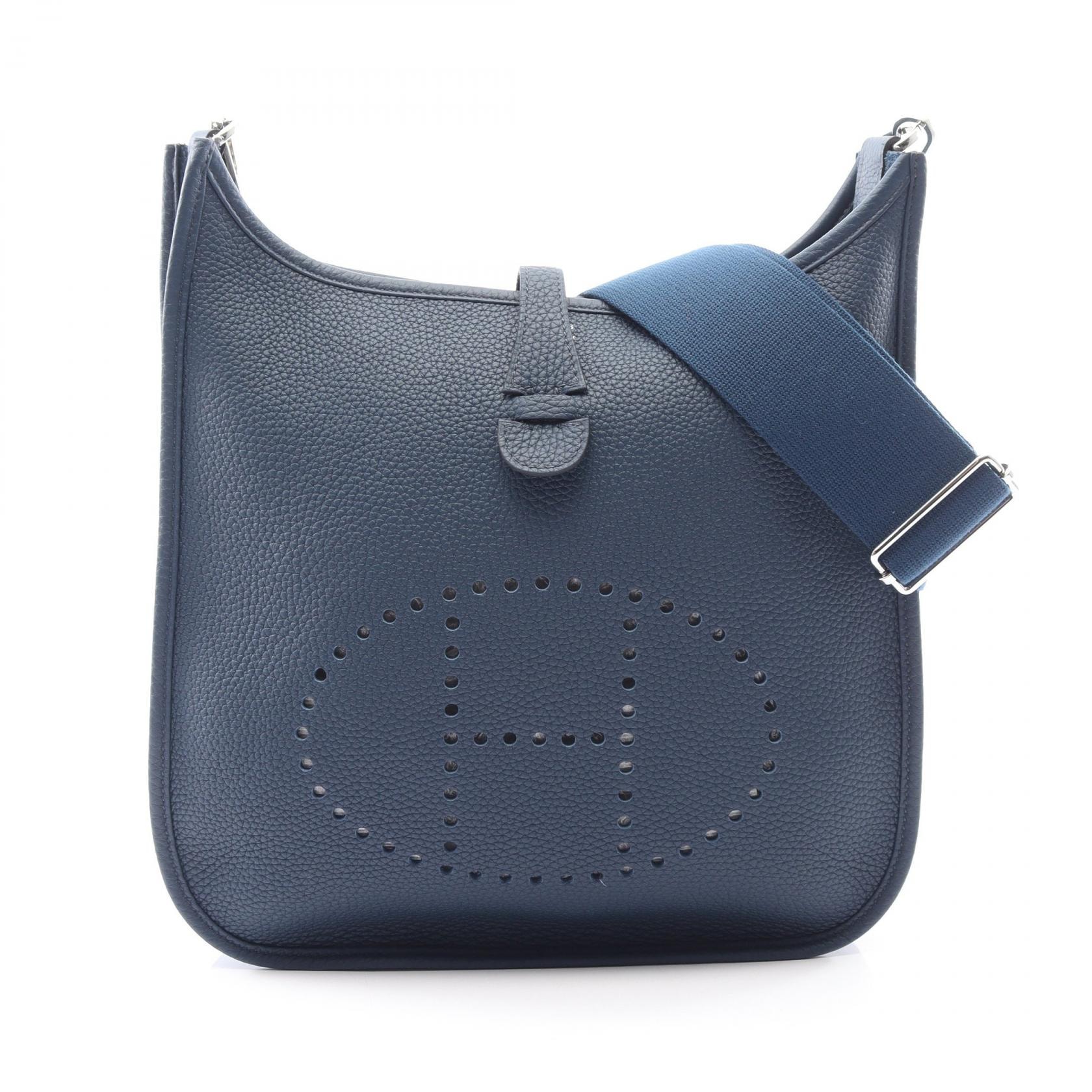 エルメス HERMES エヴリン 3 トロワ PM ショルダーバッグ バッグ レザー トリヨンクレマンス トリヨンクレマンス ブルードプリュス W刻印(2024年製造) レディース ネイビー系 【中古】