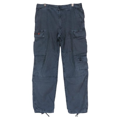 WTAPS ダブルタップス 13AW JUNGLE.STOCK/TROUSERS.COTTON.SATIN 132GWDT-PTM06 ジャングル ストック トラウザーズ コットン サテン ネイビー カーゴ パンツ ボトムス サイズ2(M)