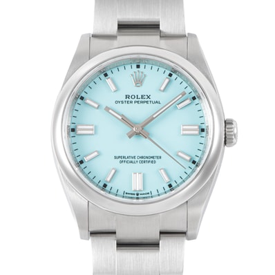 ROLEX ロレックス オイスターパーペチュアル 126000 ターコイズブルー ステンレススチール【中古】