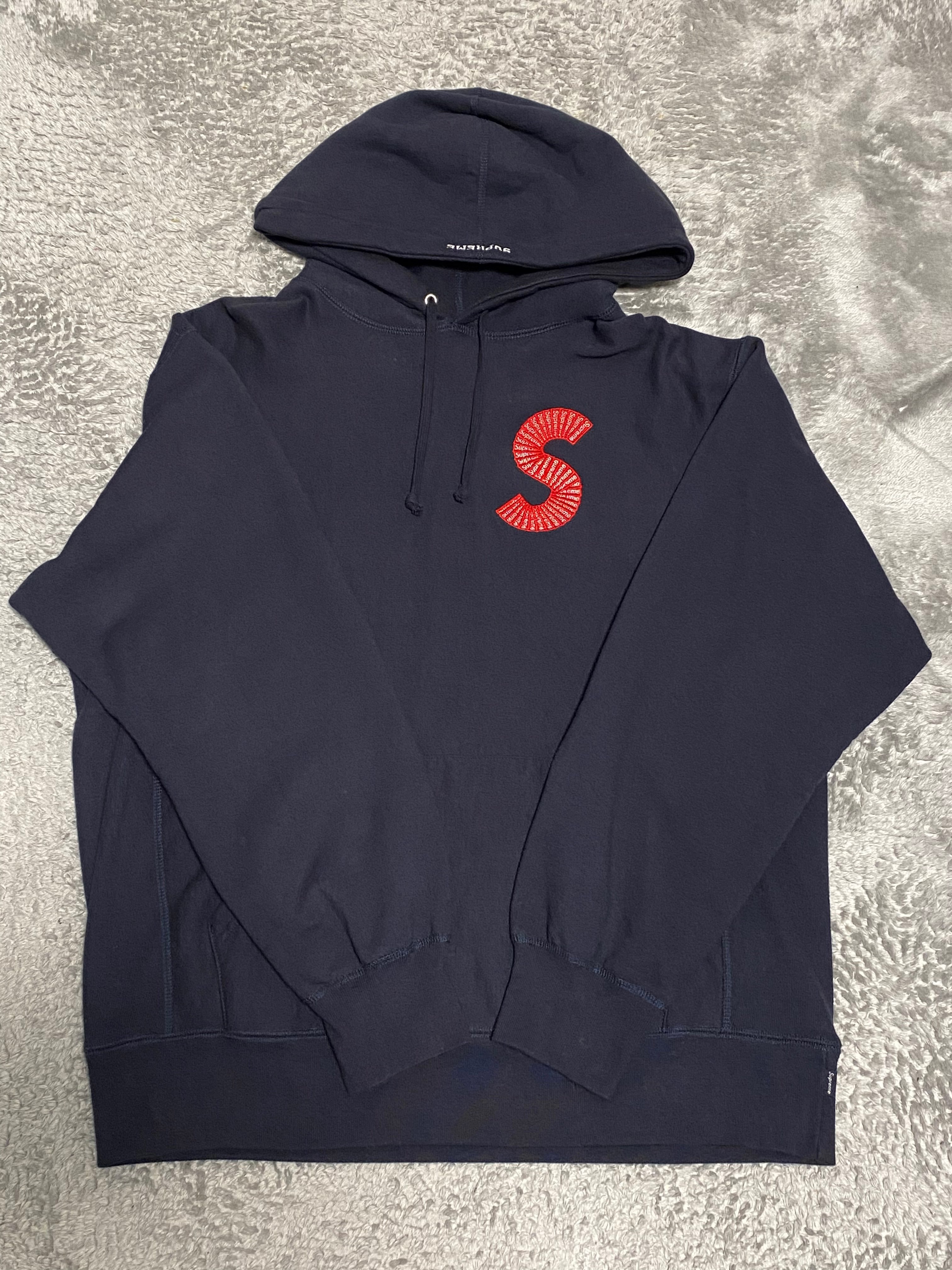 Supreme S Logo Hooded Sweatshirt "Navy" (20FW)