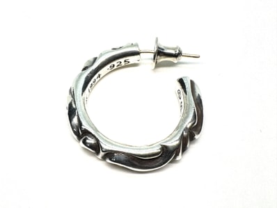 Chrome Hearts Scroll Band Earrings "Silver"