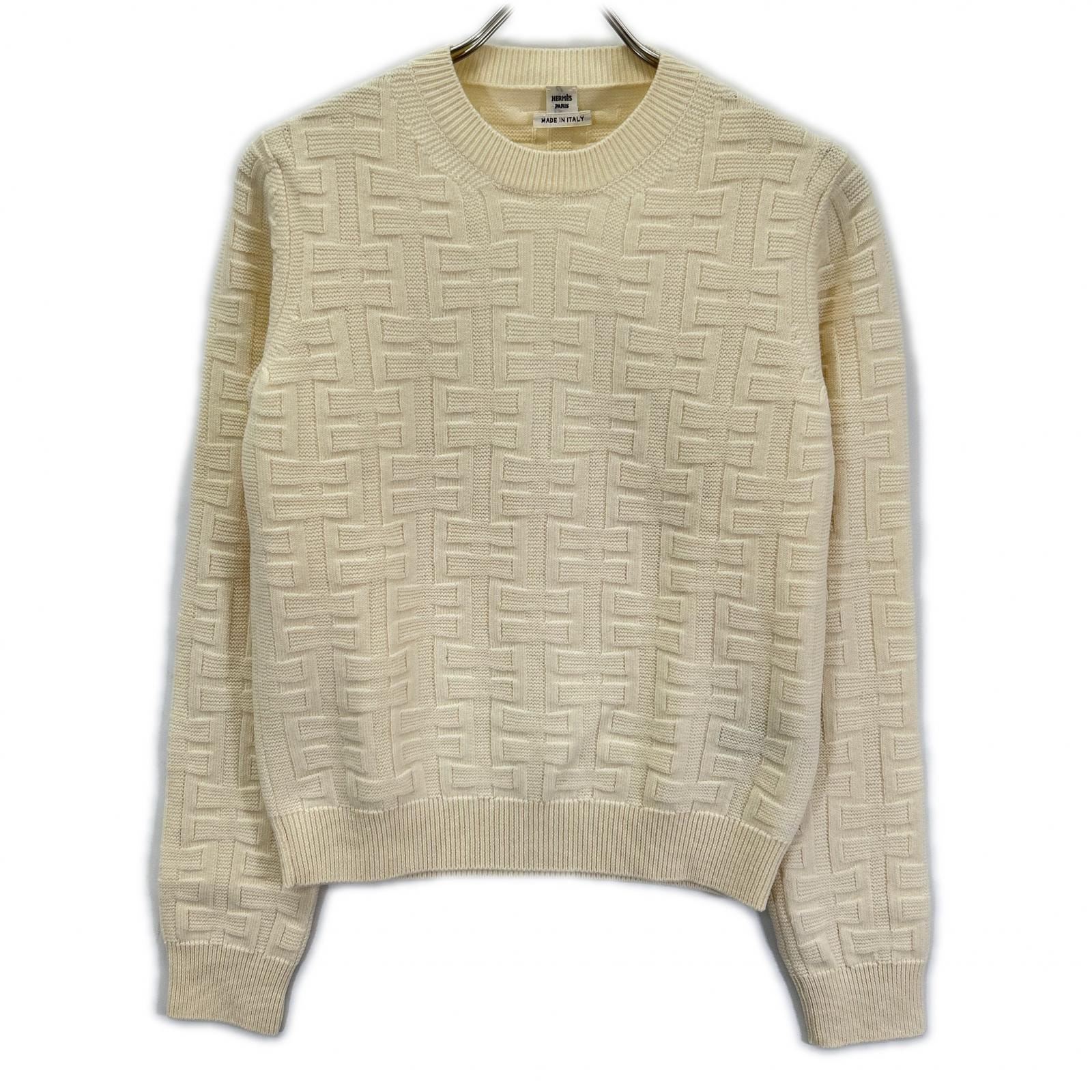エルメス DC2H2630DA LOUNGEWEAR VOYAGE Hロゴ ニットセーター