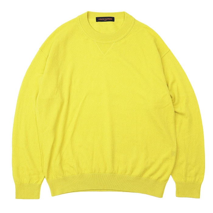 ルイ・ヴィトン 2021AW セーター クルーネック ニット メンズ イエロー XL LOUIS VUITTON