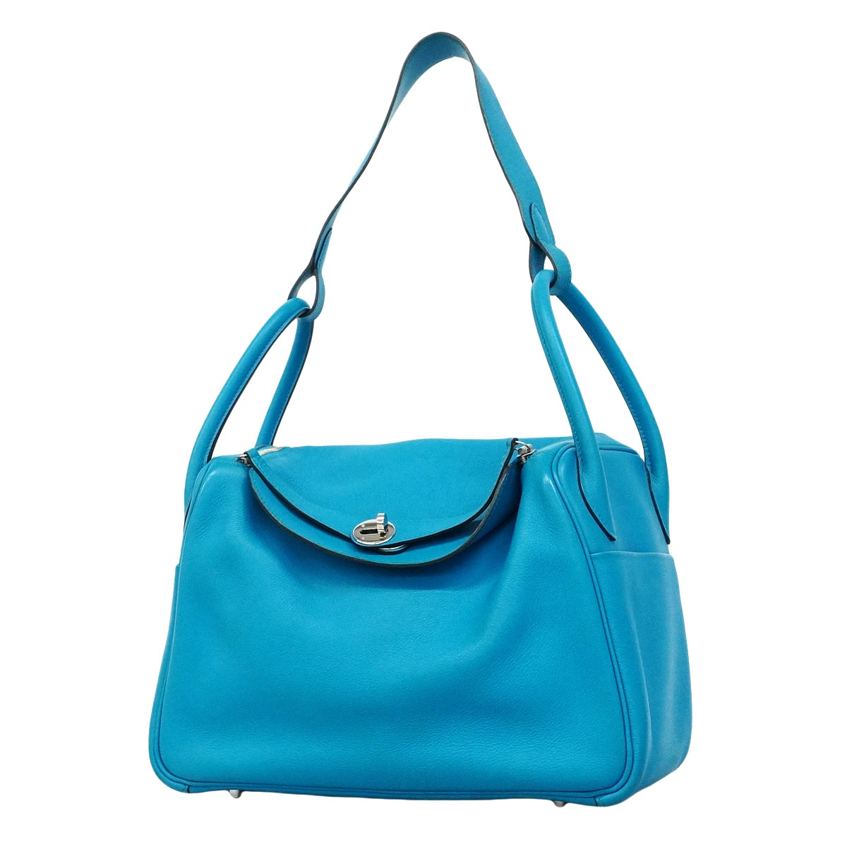 ★最終価格★SALE【6hc2624】エルメス ハンドバッグ リンディ30 エバーカラー ブルーザンジバル シルバー金具 A刻印 2wayバッグ【中古】レディース
