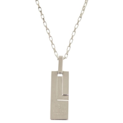 グッチ ロゴ プレート シルバー925 シルバー ネッ