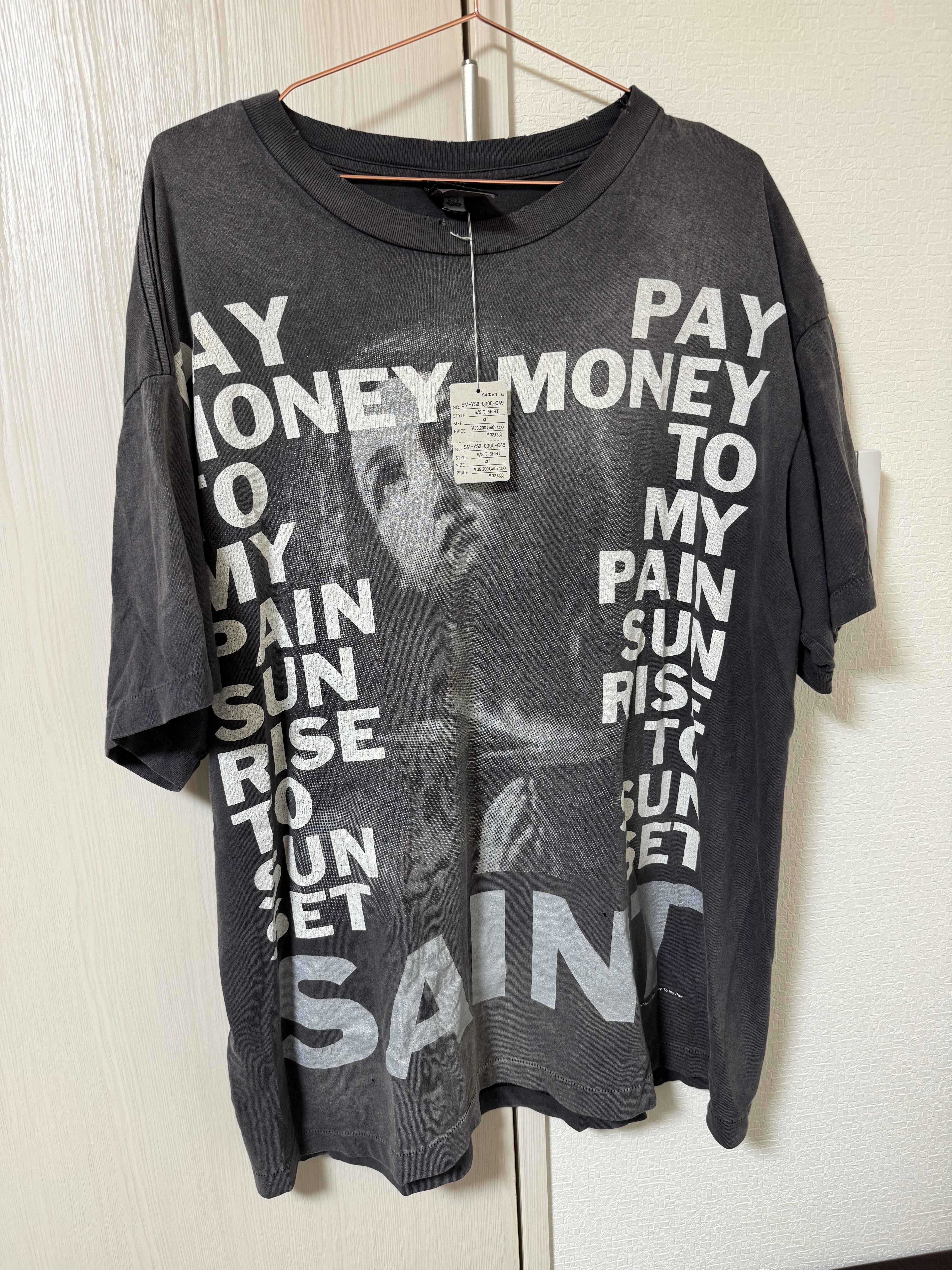 SAINT Mxxxxxx x Pay money To my Pain PTP_SS Tee / Stay Real "Black"