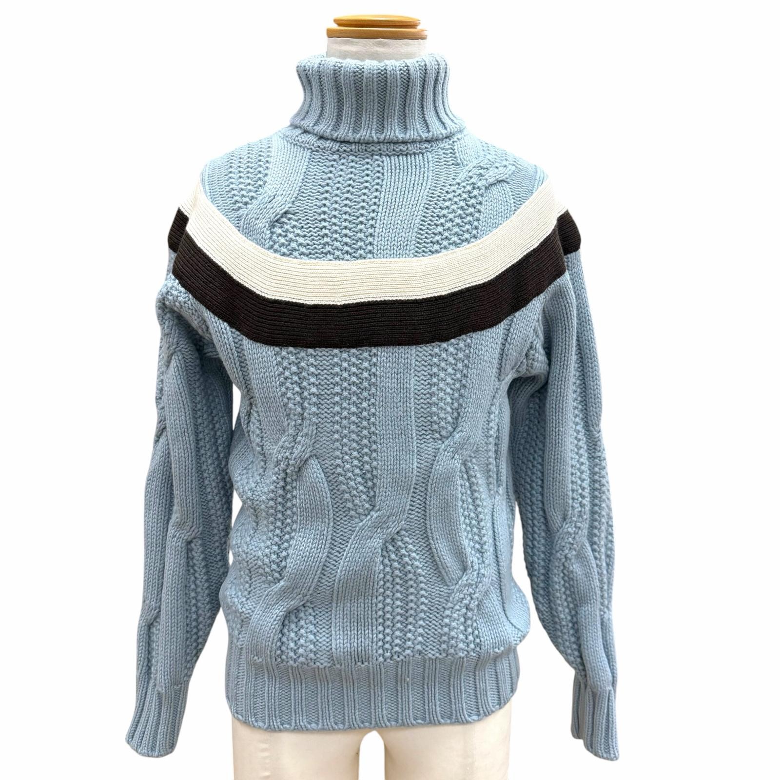 美品 エルメス セーター ライトブルー メンズ S