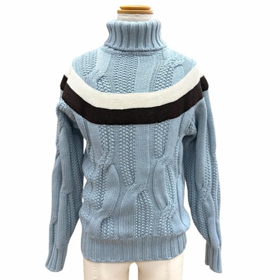 美品 エルメス セーター ライトブルー メンズ S