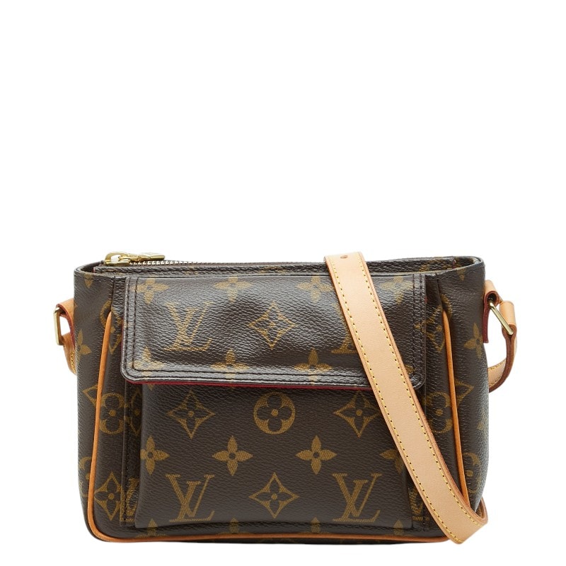 ルイ ヴィトン モノグラム ヴィバシテPM 斜め掛け ショルダーバッグ M51165 ブラウン PVC レザー レディース LOUIS VUITTON 【中古】