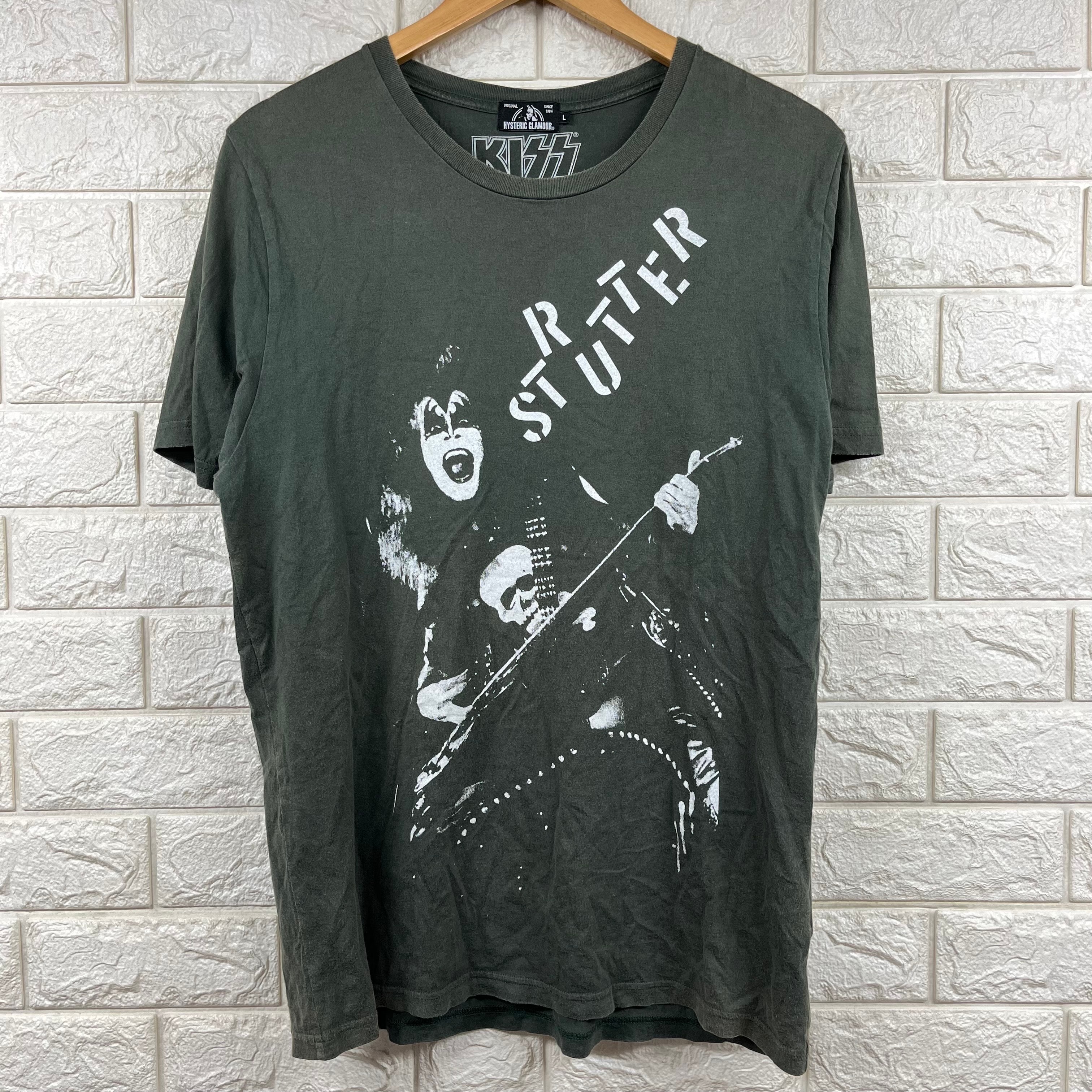 hysteric glamour ヒステリックグラマー KISS バンド Tシャツ L HYS GIRL BAND Tee 
