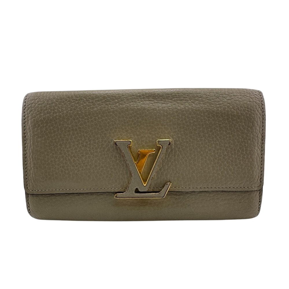 ルイヴィトン LOUIS VUITTON 長財布 トリヨン ポルトフォイユ・カプシーヌ M61249 グレー