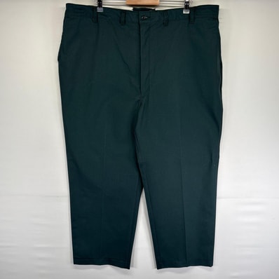 古着 レッドキャップ RED KAP パンツ 大きいサイズ ジッパーフライ ワークパンツ 作業着 センタープレス W46 グリーン系 メンズ