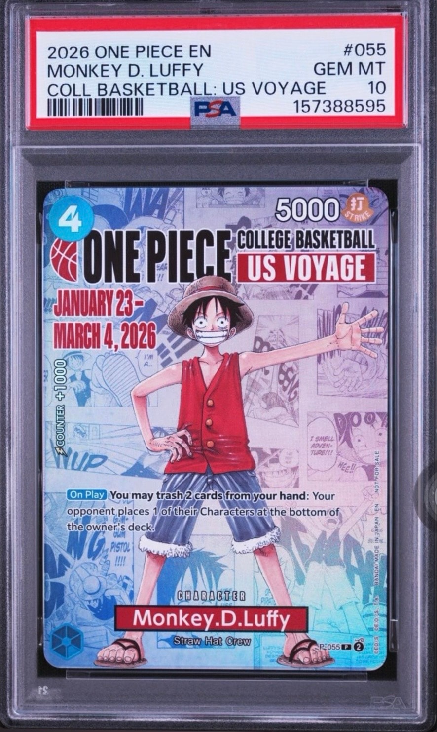 PSA10】モンキー・D・ルフィ：P (開封済) [P-055]【英語版