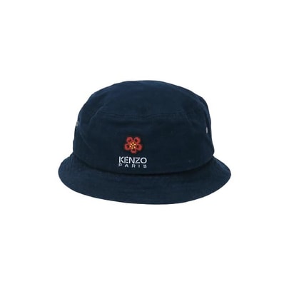 KENZO 'BOKE FLOWER' Badge Bucket Hat "Midnight Blue"
