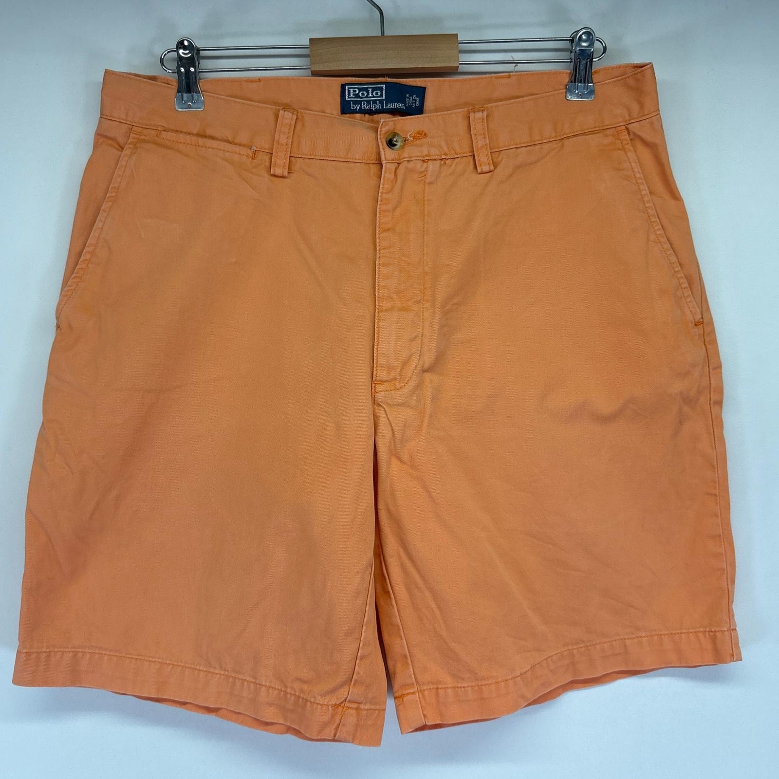 古着 ポロバイラルフローレン Polo by Ralph Lauren ショートパンツ ポロチノ ハーフ 半ズボン 短パン PROSPECT SHORT w35  オレンジ メンズ