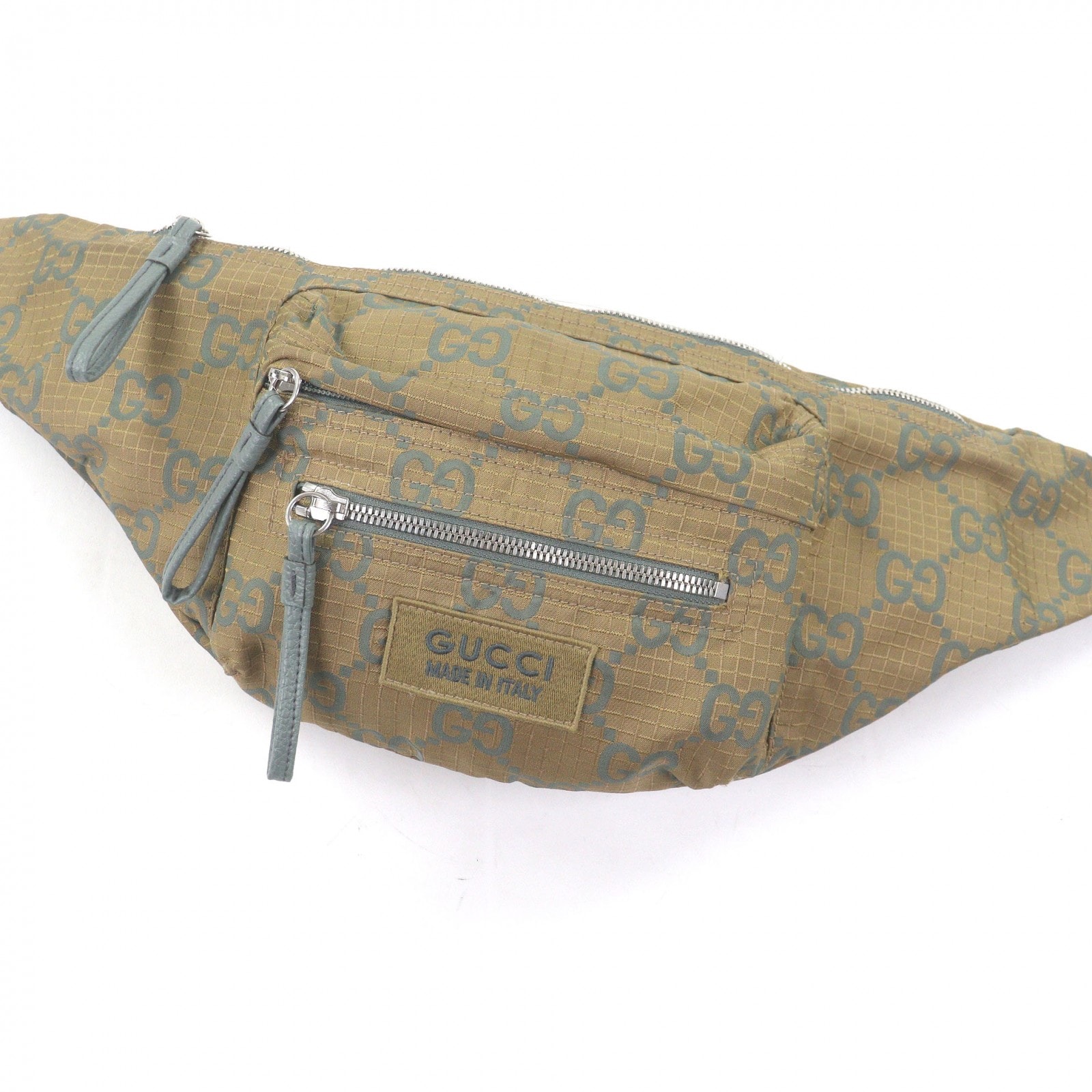 極美品 グッチ ボディバッグ カーキ メンズ 792287
