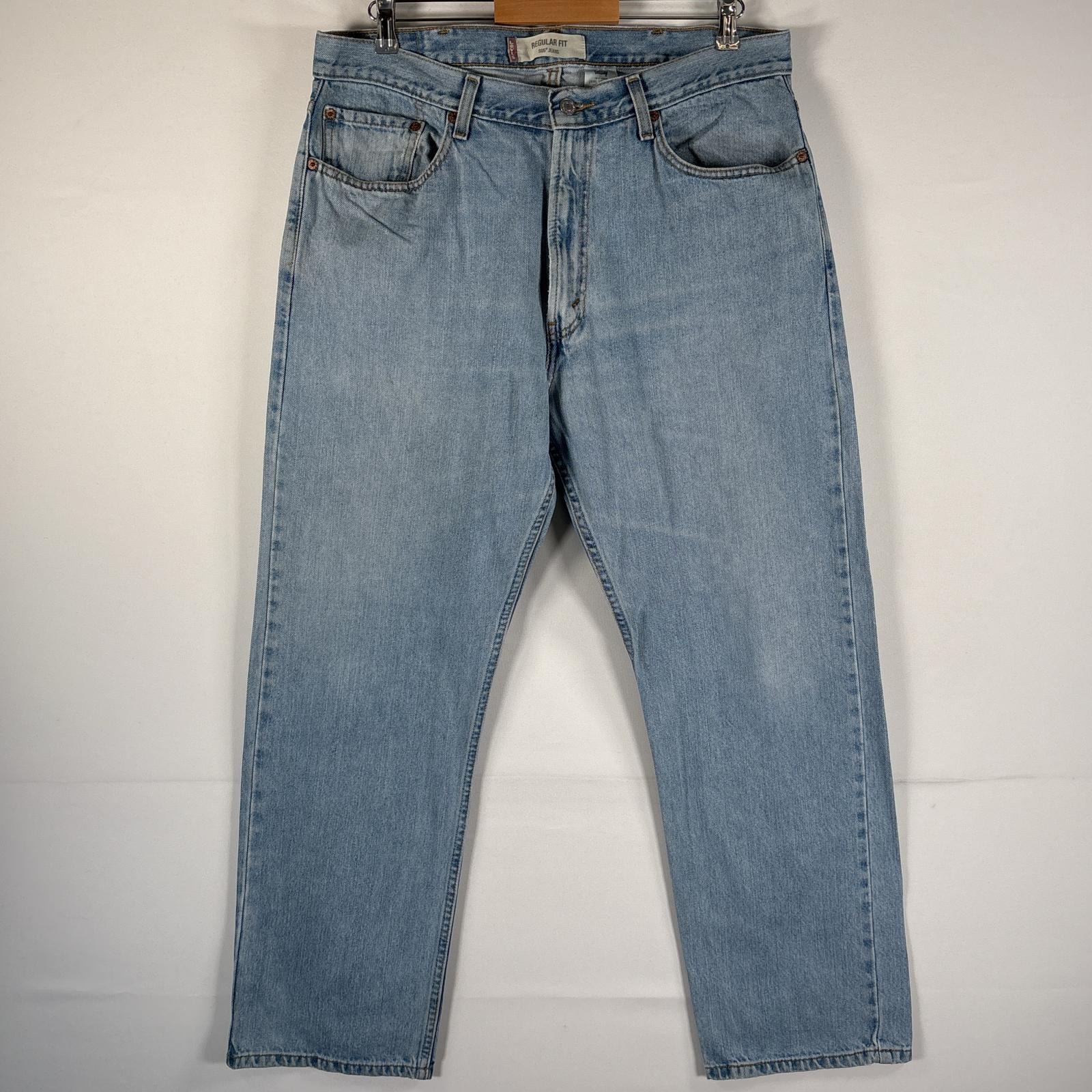 古着 リーバイス Levi's デニムパンツ 505 ブルーデニム ジーンズ ジーパン ストレート 大きいサイズ w38 L30 アイスブルー メンズ