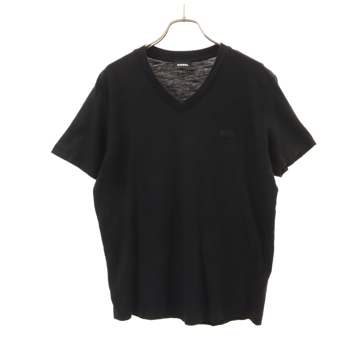 DIESEL ディーゼル 半袖 Vネック Tシャツ S ブラック