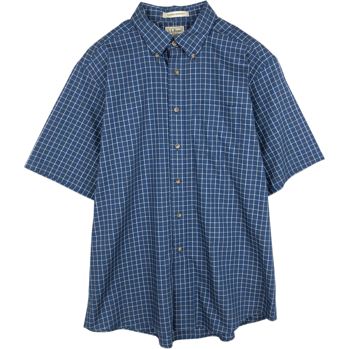 古着 90~00年代 エルエルビーン L.L.Bean WRINKLE RESISTANT 半袖 ボタンダウン チェックシャツ メンズL相当 ヴィンテージ/eaa632799