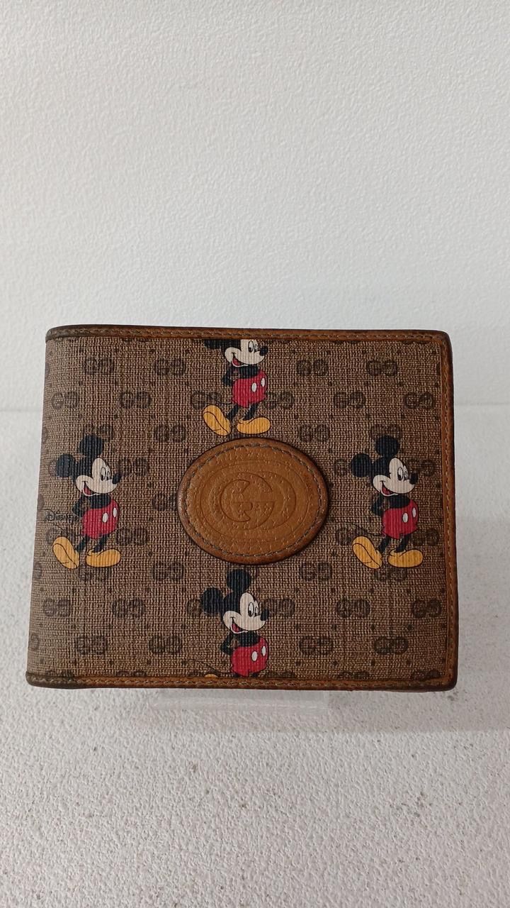 GUCCI x Disney GG Supreme Mickey Mouse Mini Wallet "Beige"