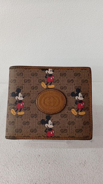 GUCCI x Disney GG Supreme Mickey Mouse Mini Wallet "Beige"