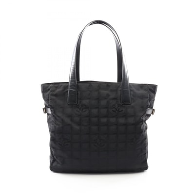 シャネル CHANEL ニュートラベルラインGM トートバッグ バッグ レザー ナイロンキャンバス レディース ブラック系 A15825 【中古】