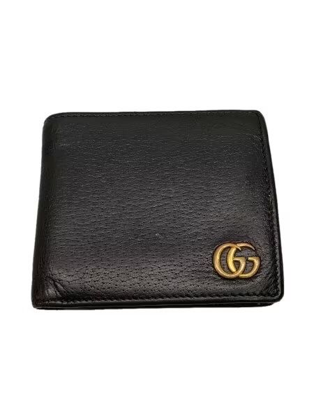GUCCI GGマーモント レザー コインウォレット "ブラック" 428725 DJ20T 1000
