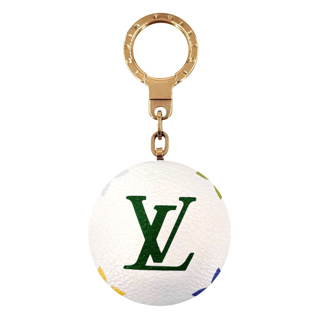 LOUIS VUITTON ルイヴィトン キーホルダー アストロ ピル バッグチャーム 小物 M51911 モノグラムマルチカラー    ホワイト 白 マルチカラー ゴールド金具 レディース 美品【中古品】