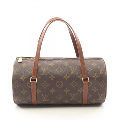 ルイ・ヴィトン LOUIS VUITTON パピヨン26 旧型 ハンドバッグ バッグ PVCコーティングキャンバス レザー モノグラム レディース ブラウン系 M51366 【中古】