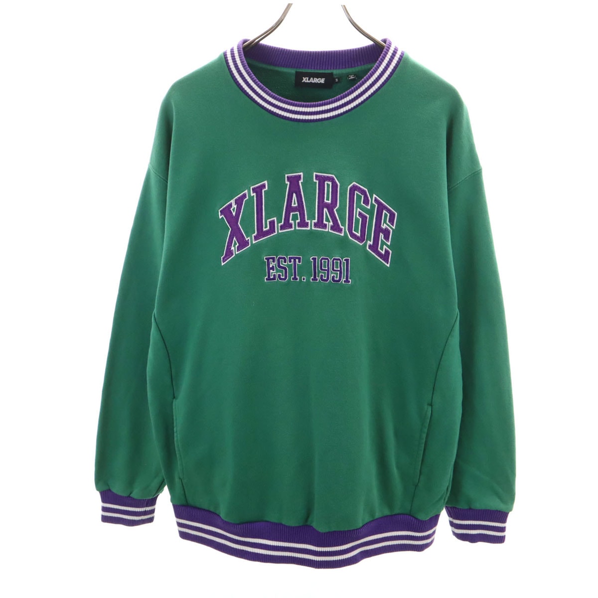 XLARGE エクストララージ 長袖 スウェット トレーナー M グリーン