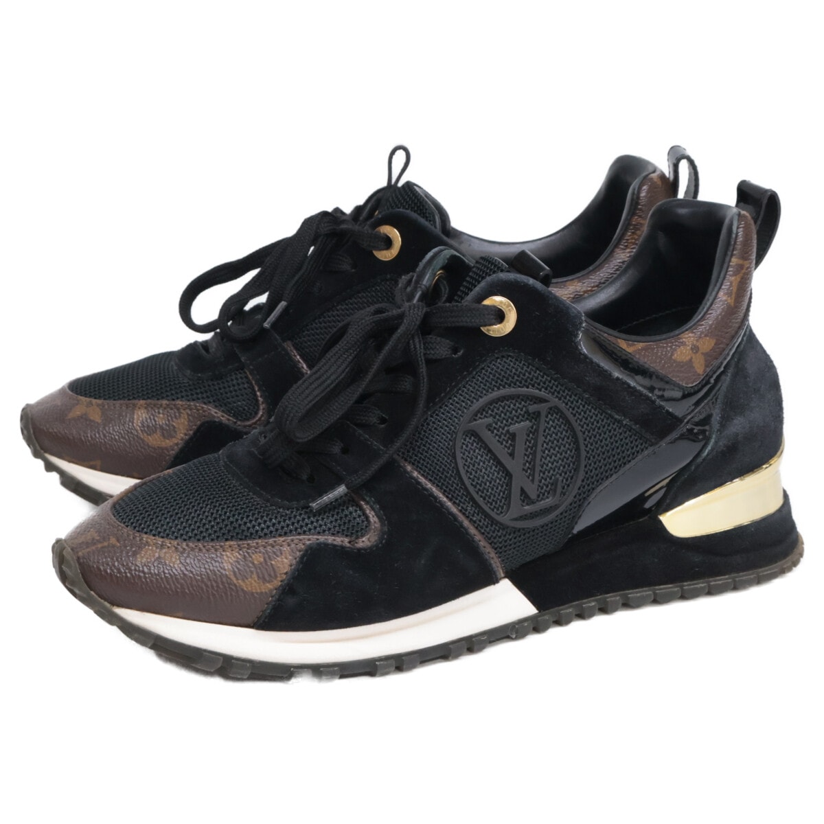 ルイヴィトン 1A3CW4 モノグラムキャンバス切替 ランアウェイ スニーカー/ 36 1/2