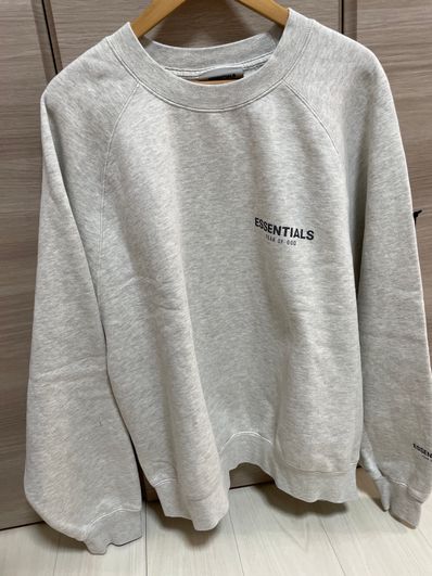 FEAR OF GOD ESSENTIALS PULLOVER CREWNECK "Light Heather Oatmeal"