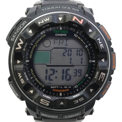 CASIO カシオ PRW-2500-1JF PRO TREK プロトレック 電波ソーラー クォーツ 腕時計 ウォッチ ブラック系【中古】