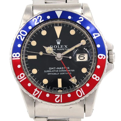 【ノーメンテナンス還元価格】ロレックス GMTマスター・ロングE 1675 SS 自動巻 1番台