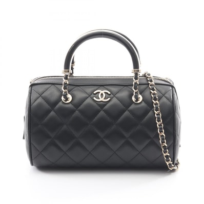 シャネル CHANEL マトラッセ 2WAY ハンドバッグ バッグ ラムスキン(羊革) レディース ブラック系 AP4411 【中古】
