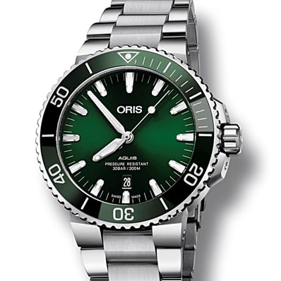 未使用 保管品 ORIS オリス アクイス デイト 01 733 7730 4157 グリーン メンズ 腕時計