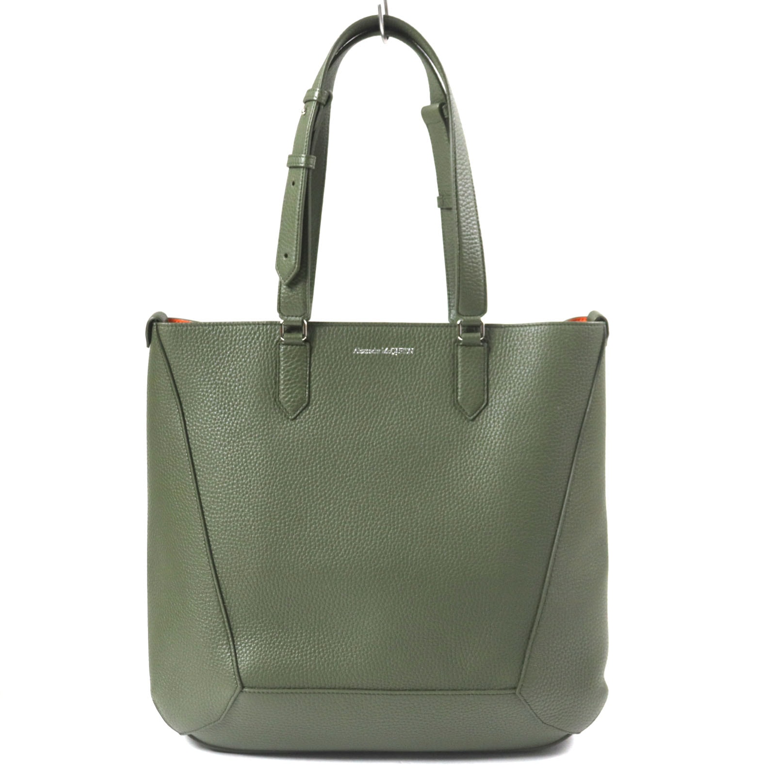 極美品 アレキサンダーマックイーン
 トートバッグ EDGE エッジ ミディアム カーキ メンズ 762342