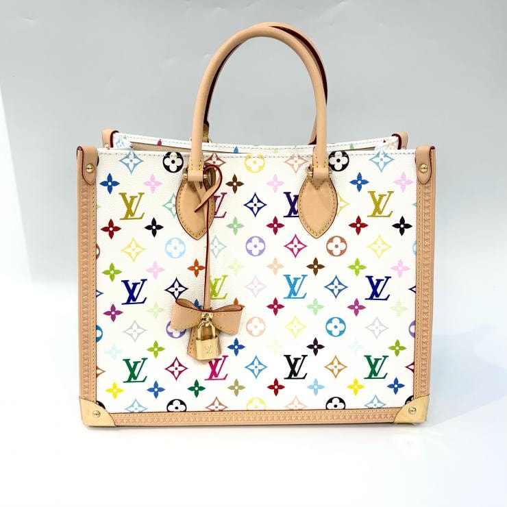 ルイ・ヴィトン モノグラム・マルチカラー M13079 オンザゴー・トランクMM 2WAYトートバッグ LOUIS VUITTON【鑑定済み】正規品