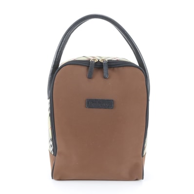 ■美品 バーバリー ノバ チェックハンドバッグ レザー×ナイロン