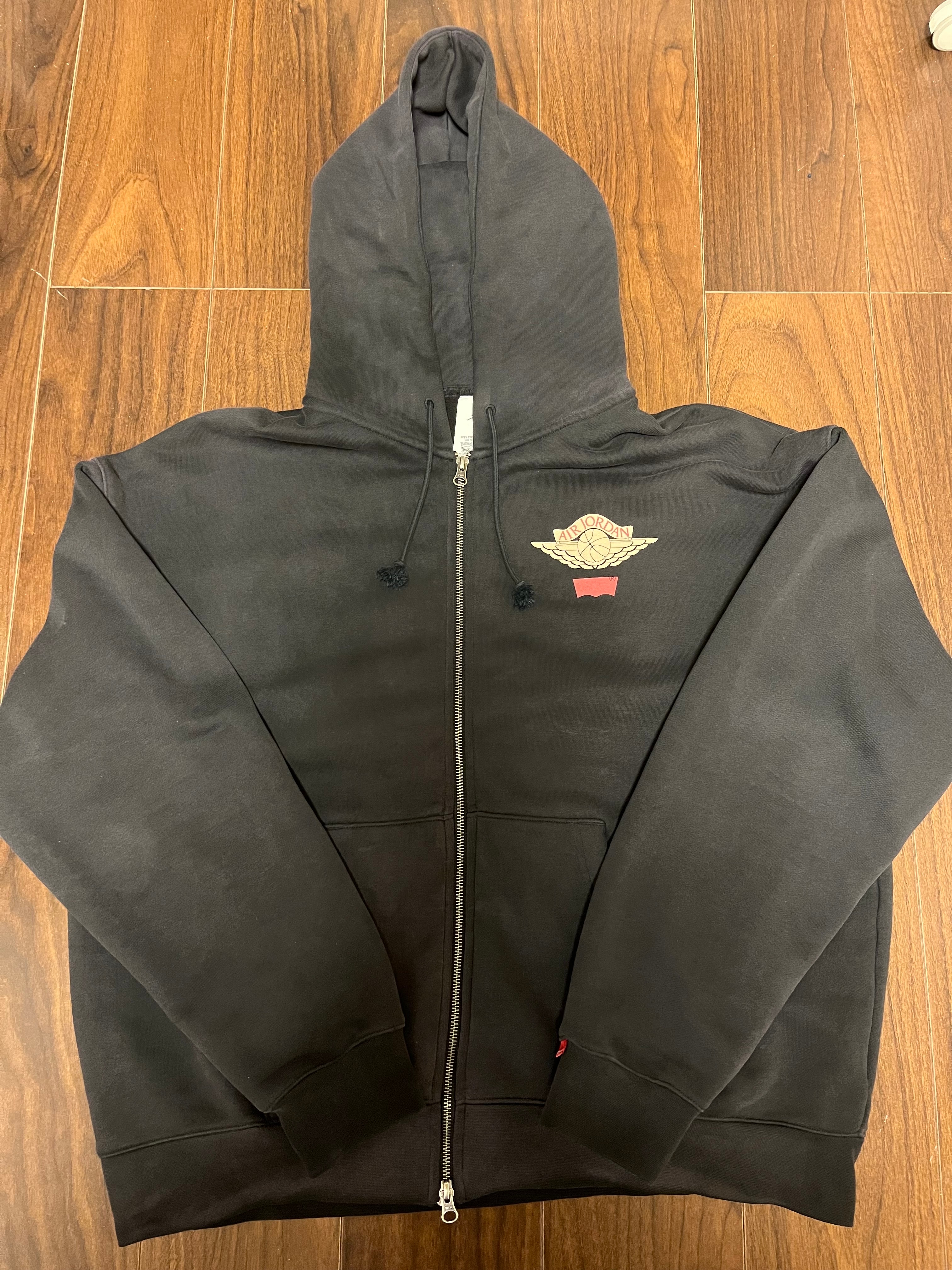 Nike Jordan x LEVI'S Heavyweight Fleece Zip Hoodie "Black" (US Size) IM6734-010