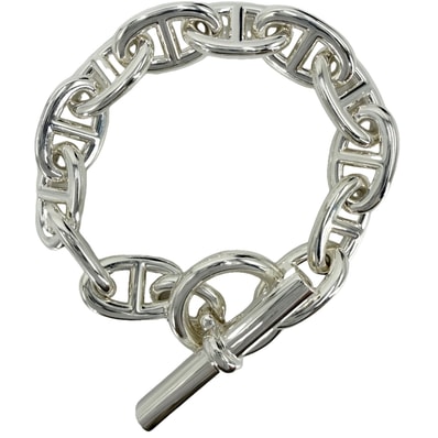 HERMES エルメス ブレスレット シェーヌダンクルTGM アクセサリー ジュエリー 12コマ シルバー925 メンズ 約107.7g 美品【中古品】