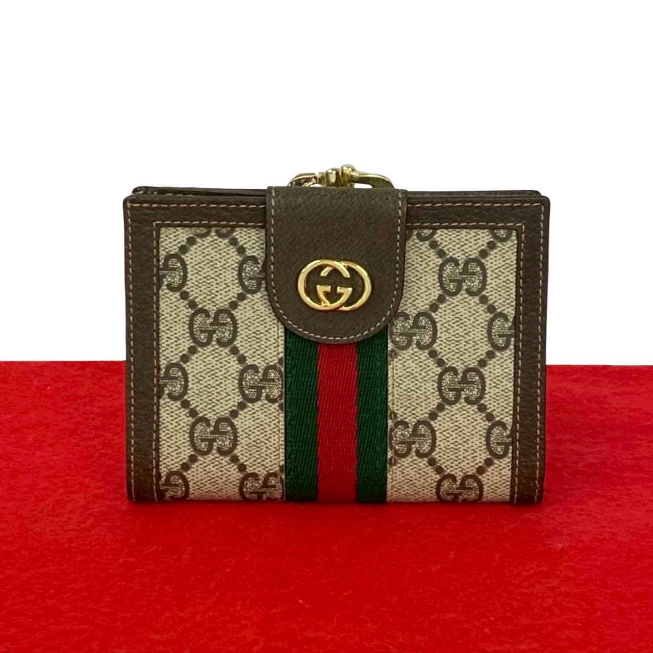 目立った傷や汚れなし】GUCCI グッチ シェリーライン GG ロゴ 金具