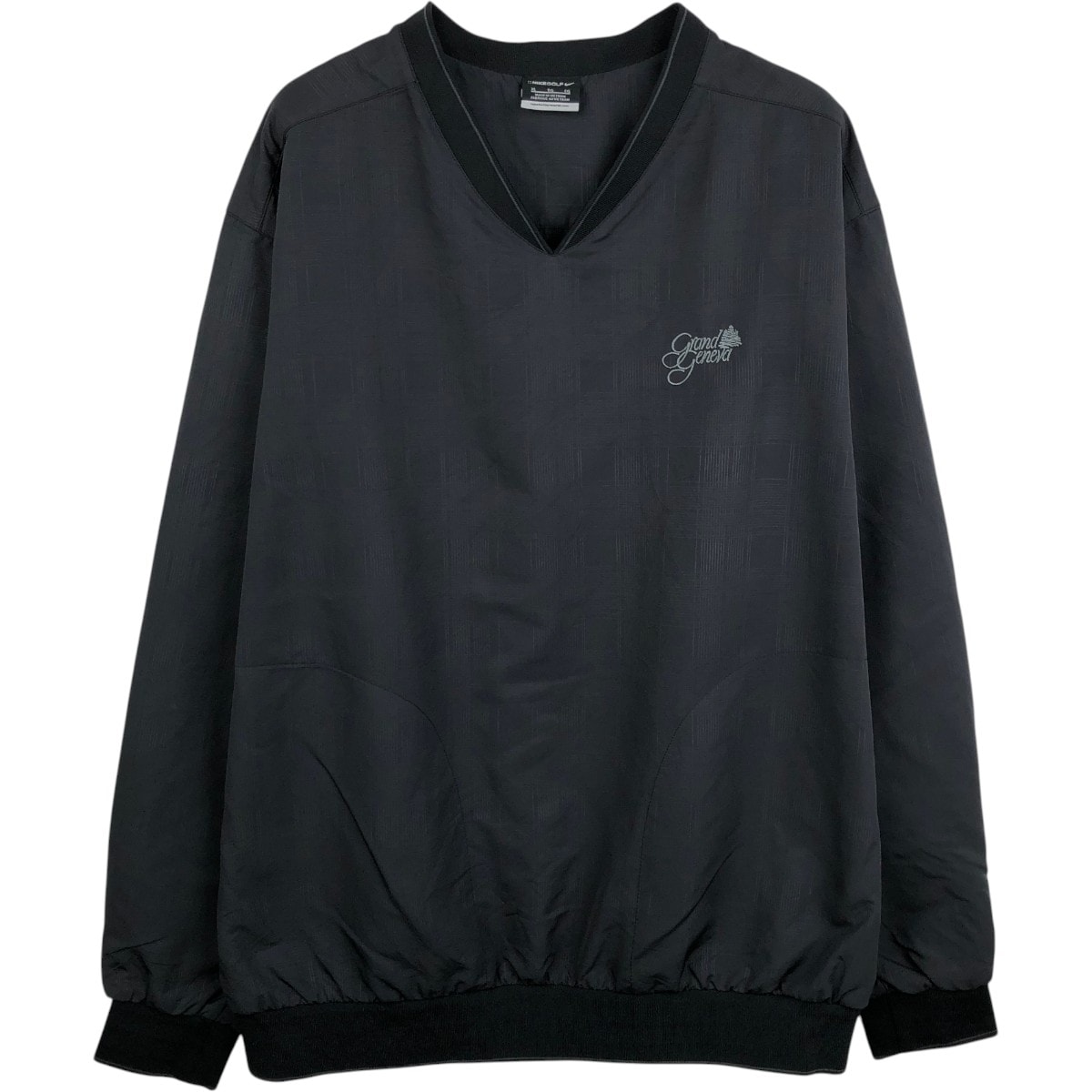古着 ナイキ NIKE GOLF ゴルフ チェック柄 Vネック ウォームアッププルオーバー メンズXL相当/eaa665530