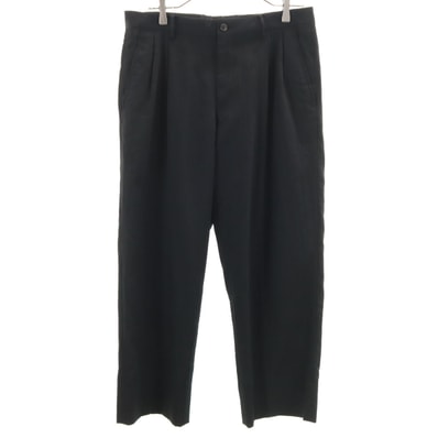 ISSEY MIYAKE WHITE LABEL イッセイミヤケホワイトレーベル 日本製 ワッシャー加工 スラックスパンツ 3 ブラック
