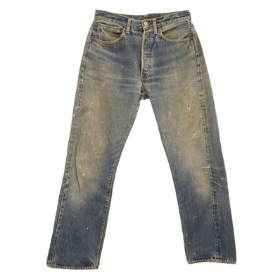 Levi's リーバイス デニムパンツ 60s 501XX ギャラ無し センターオフセット ボタン裏刻印L Vステッチ デニム パンツ インディゴブルー系 W29inch程度【中古】