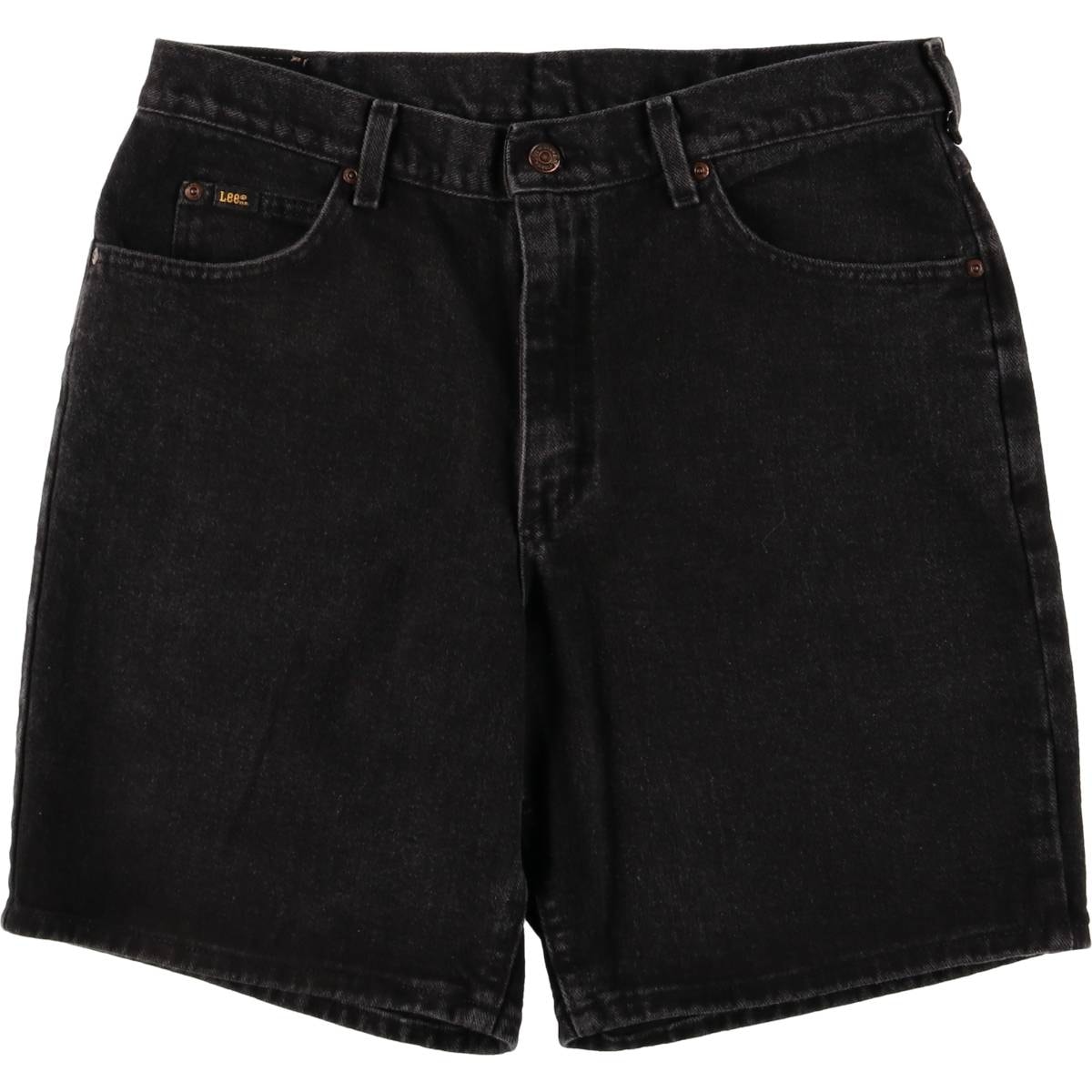 古着 リー Lee ブラックデニムショーツ ショートパンツ USA製 メンズw35相当/eaa583305