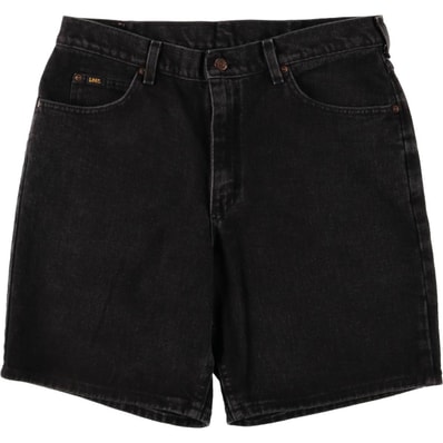 古着 リー Lee ブラックデニムショーツ ショートパンツ USA製 メンズw35相当/eaa583305